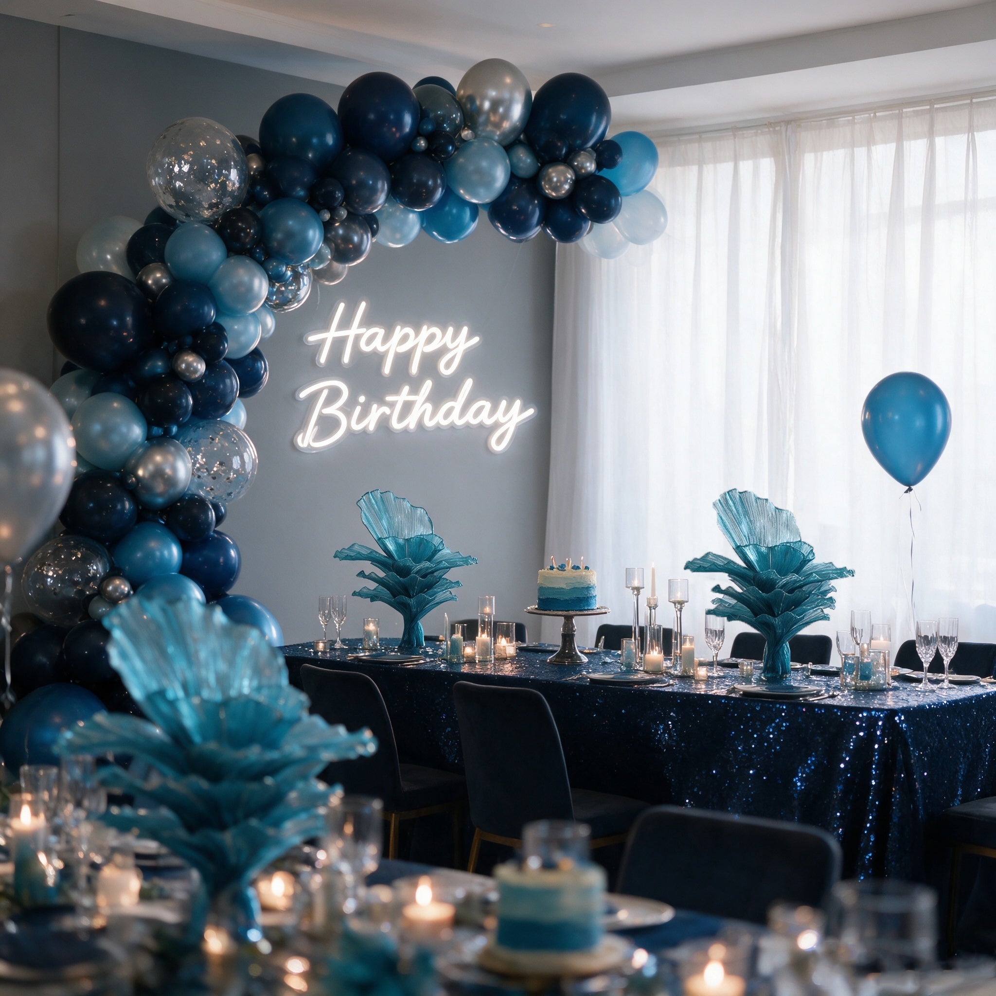 Flowerva "Ocean Love" Wedding Ceremony Deep Lake Blue