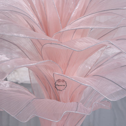 Flowerva Light Pink Table Flower Wedding Decoration (With Base)