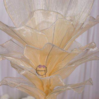 Flowerva Yellow Skin Table Flower Wedding Decoration (With Base)