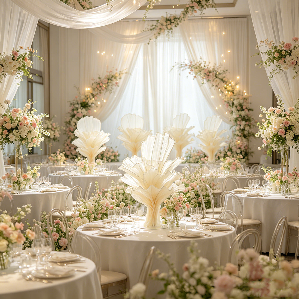Flowerva Height Fabric Table Flower Wedding Decor(Without Flowers)