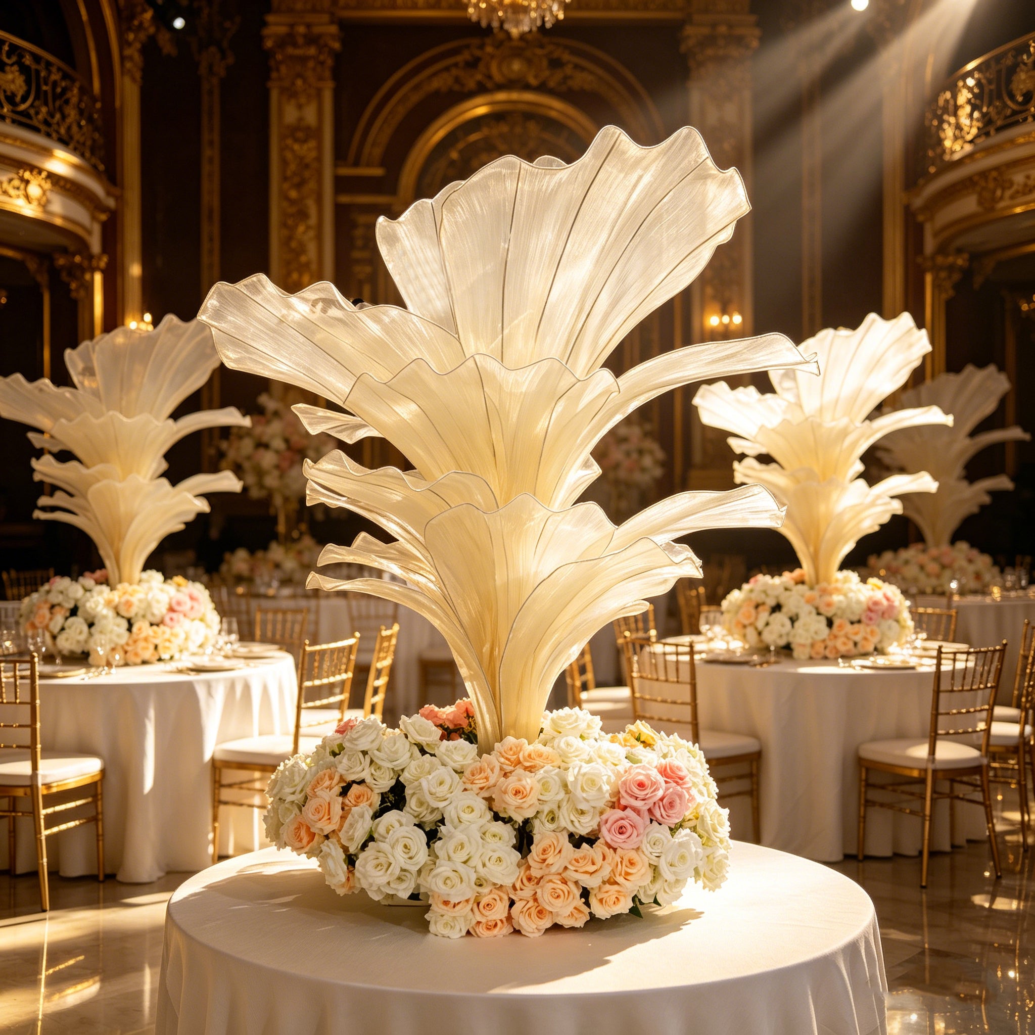 Flowerva Height Fabric Table Flower Wedding Decor(Without Flowers)