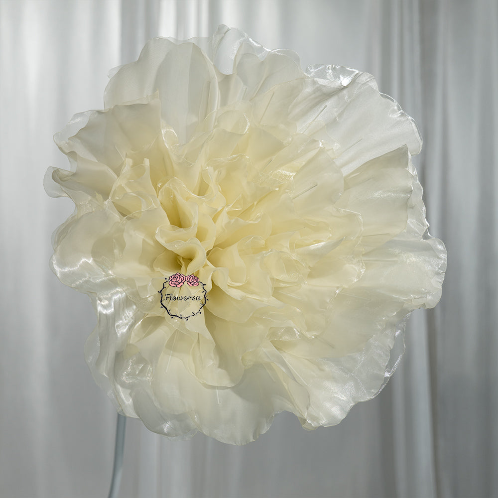 Flowerva Luminous Ruffle Core Fabric Flower