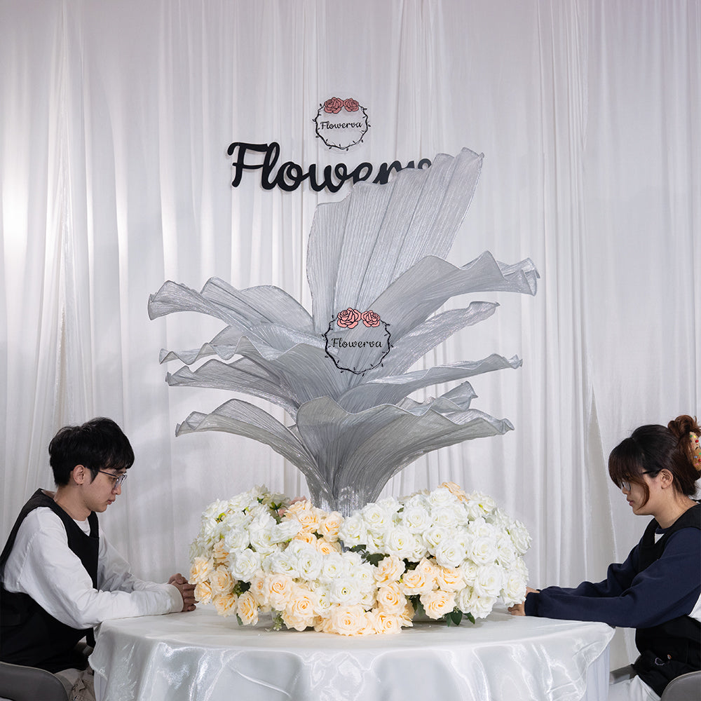 Flowerva Height Fabric Table Flower Wedding Decor(Without Flowers)