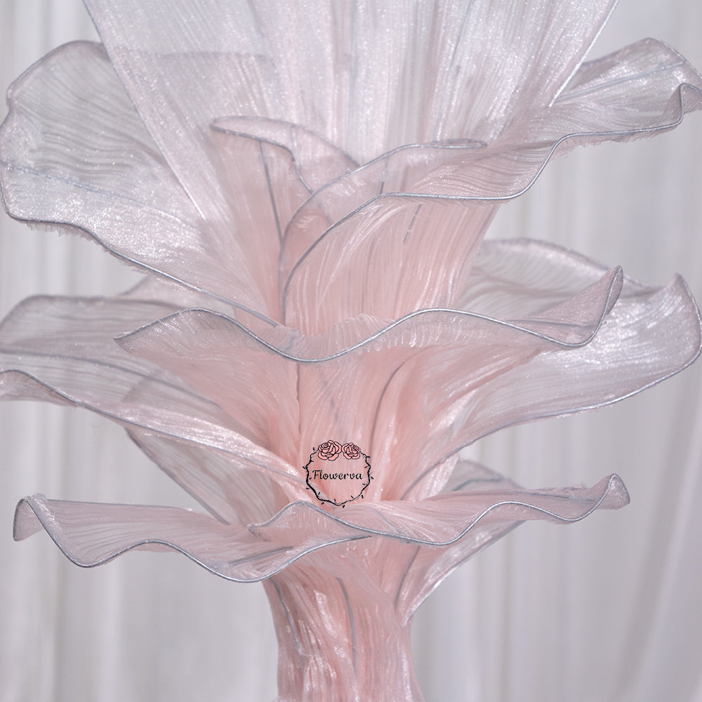Flowerva Light Pink Table Flower Wedding Decoration (With Base)