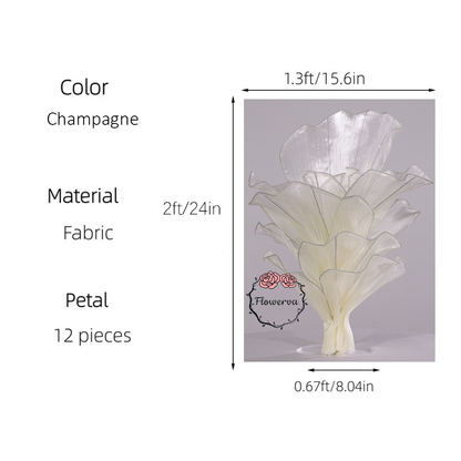 Flowerva Table Flower Weeding Decor Champagne 60cm