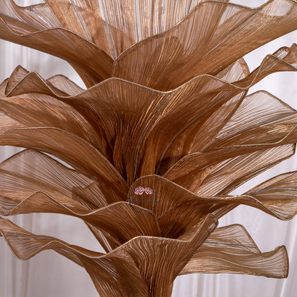 Flowerva Brown Table Flower Wedding Decoration (With Base)
