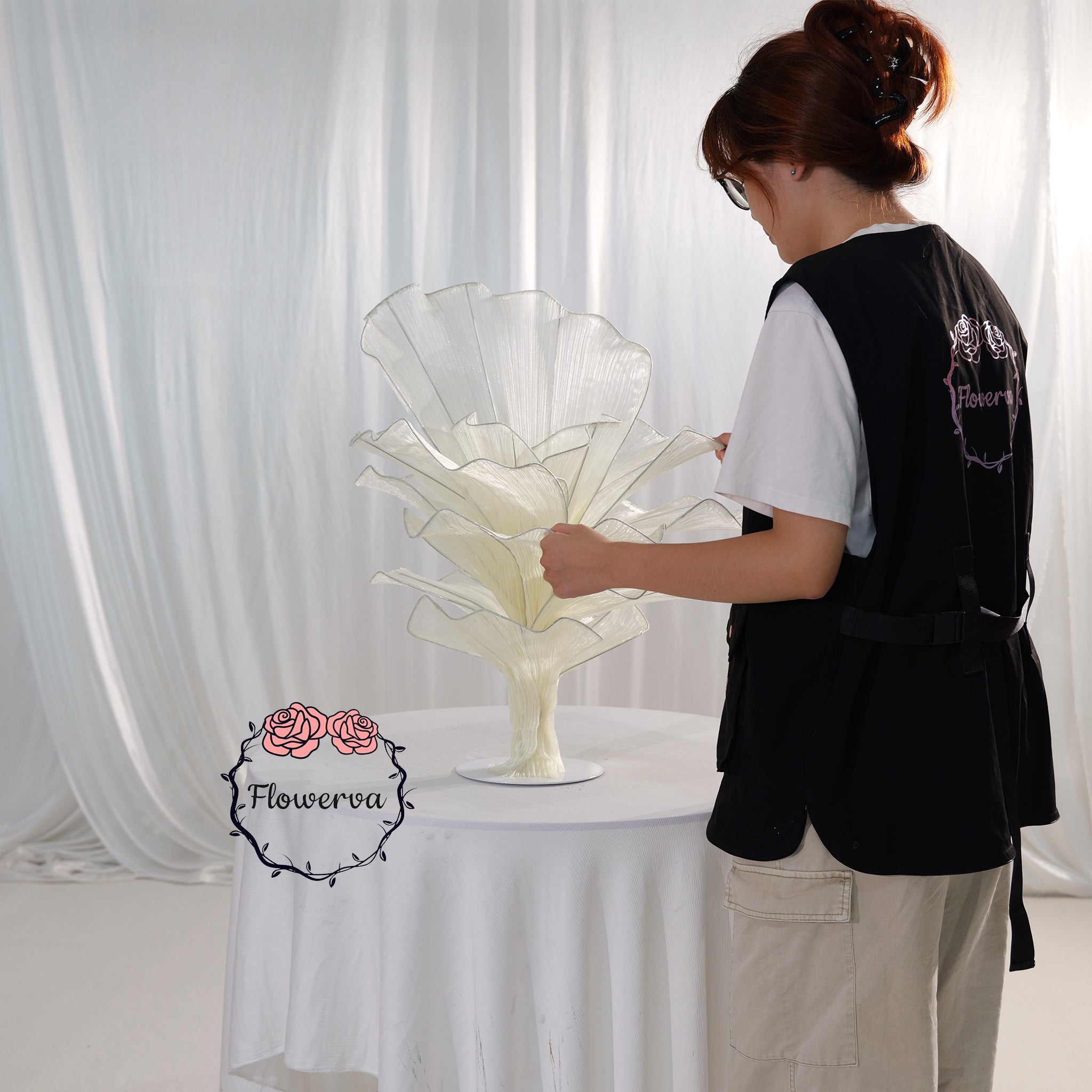 Flowerva Table Flower Weeding Decor Champagne 60cm