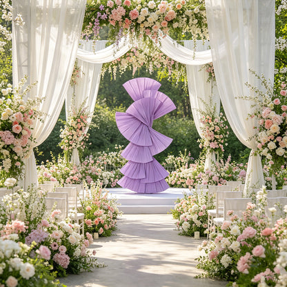 Flowerva Retro Fan Shaped Design Wedding&Event Decoration