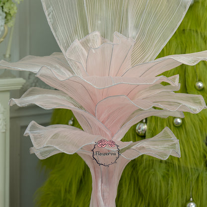 Flowerva Light Pink Table Flower Wedding Decoration (With Base)