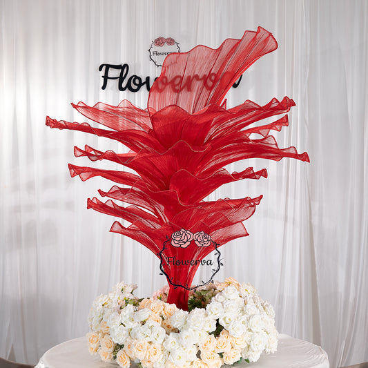 Flowerva Red Vintage Aesthetic Wedding Home Art Installation