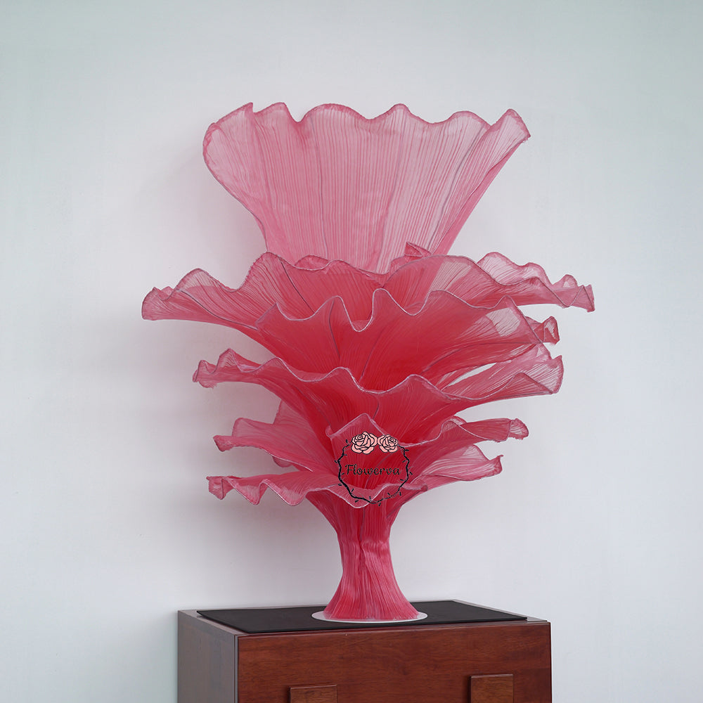 Flowerva Rose Red Table Flower Wedding Decoration (With Base)