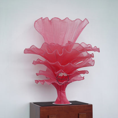 Flowerva Rose Red Table Flower Wedding Decoration (With Base)