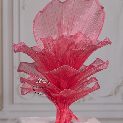 Flowerva Rose Red Table Flower Wedding Decoration (With Base)