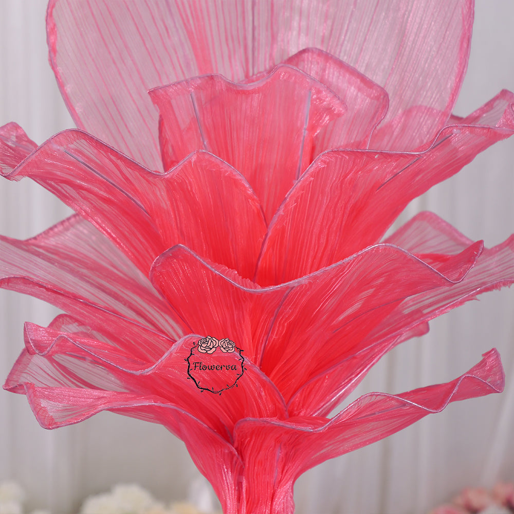 Flowerva Rose Red Table Flower Wedding Decoration (With Base)