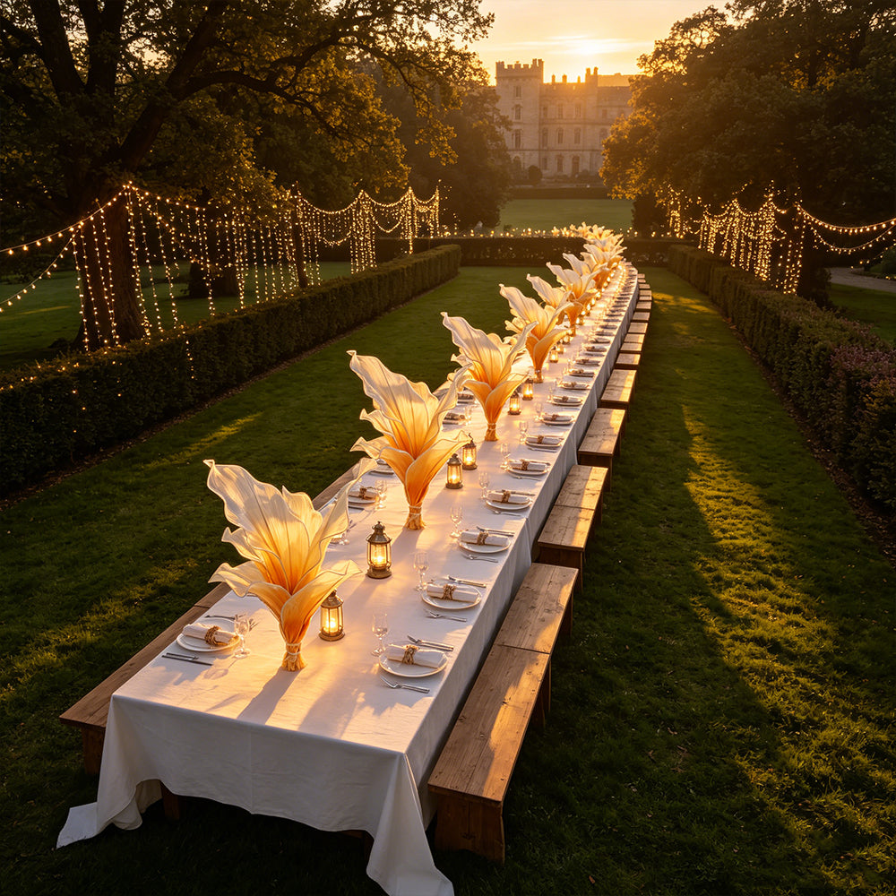 Flowerva Amber Veil Table Flower Wedding Decoration 3.0 Upgraded Version