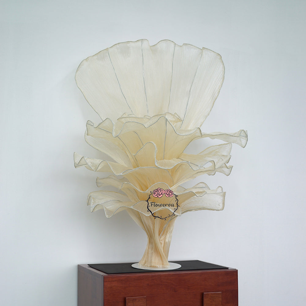 Flowerva Yellow Skin Table Flower Wedding Decoration (With Base)