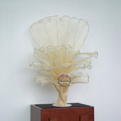 Flowerva Yellow Skin Table Flower Wedding Decoration (With Base)