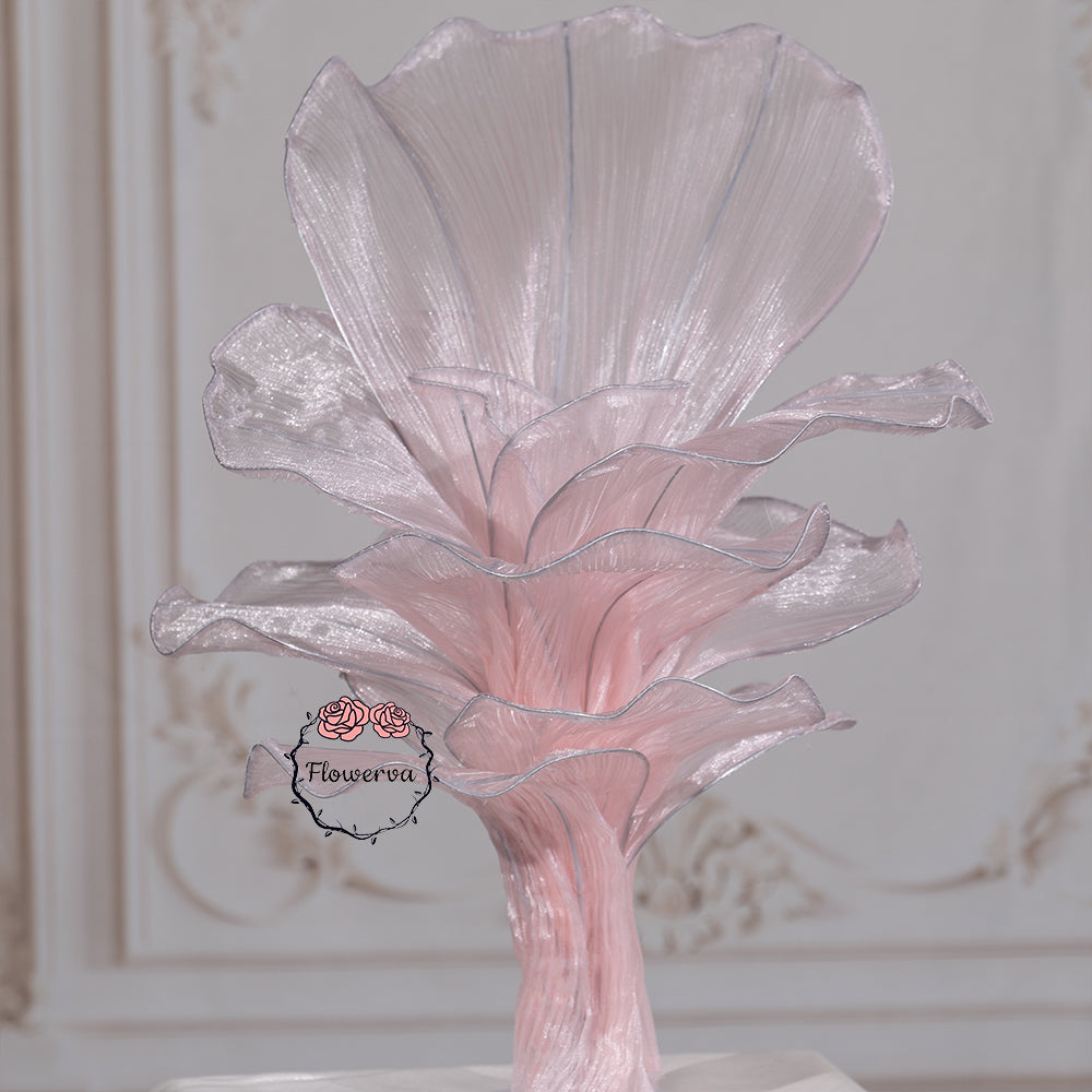 Flowerva Light Pink Table Flower Wedding Decoration (With Base)