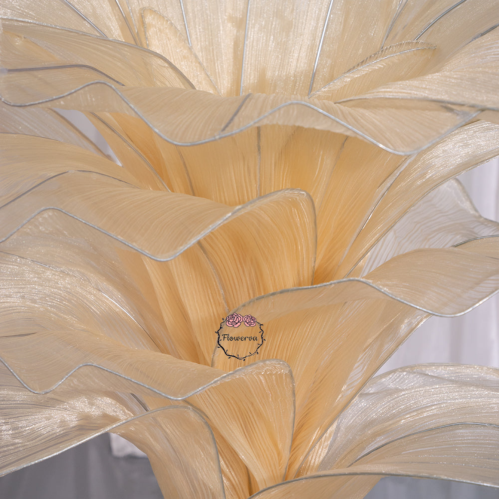 Flowerva Yellow Skin Table Flower Wedding Decoration (With Base)