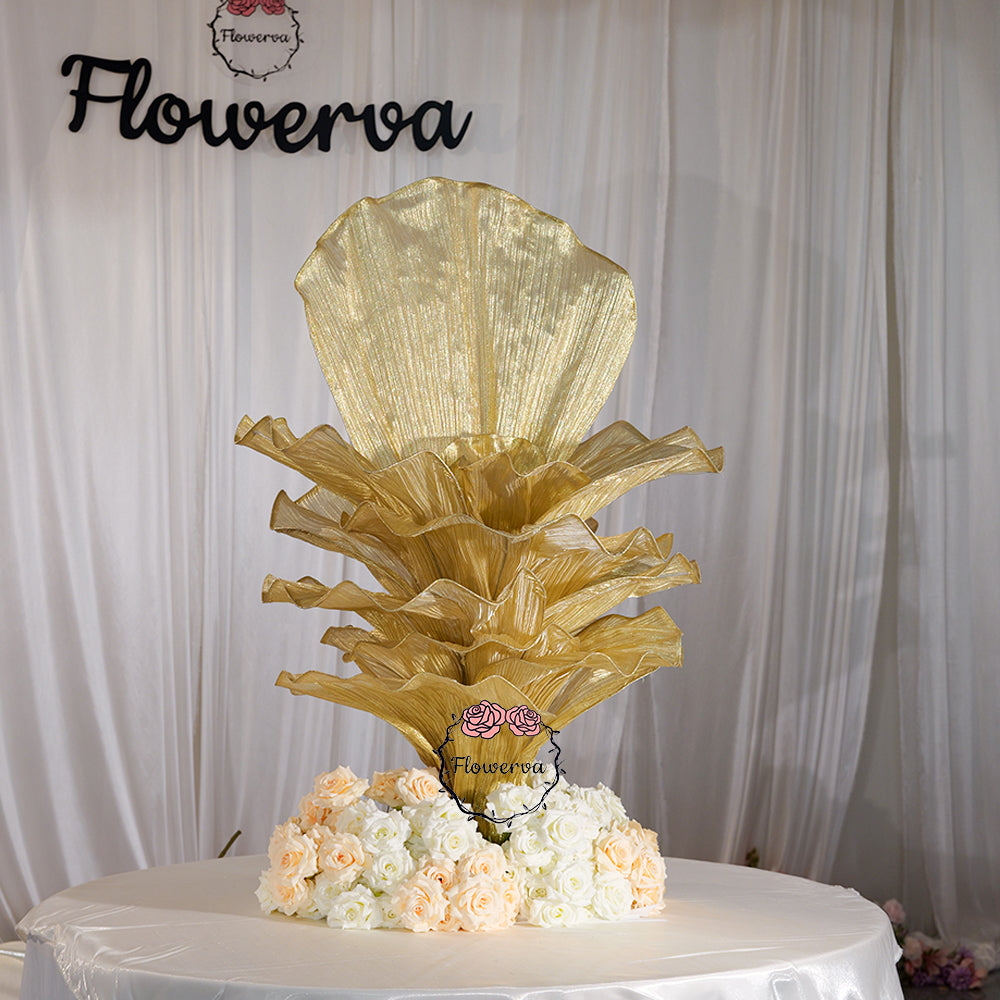 Flowerva Champagne Gold French Vintage Wedding and Home Art Decoration