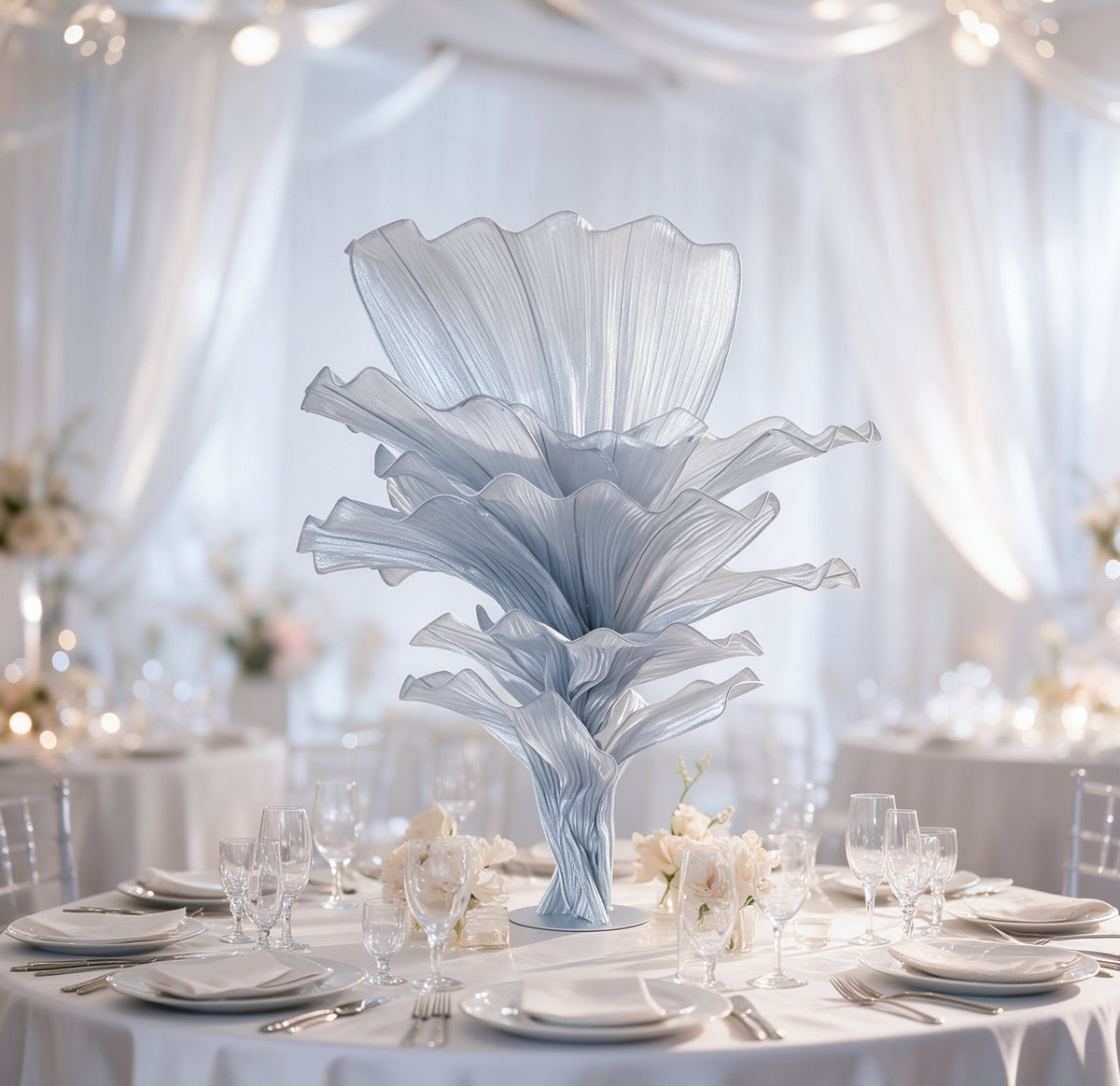 Flowerva Luxury Fabric Floral Centerpieces Handcrafted Wedding & Event Decor