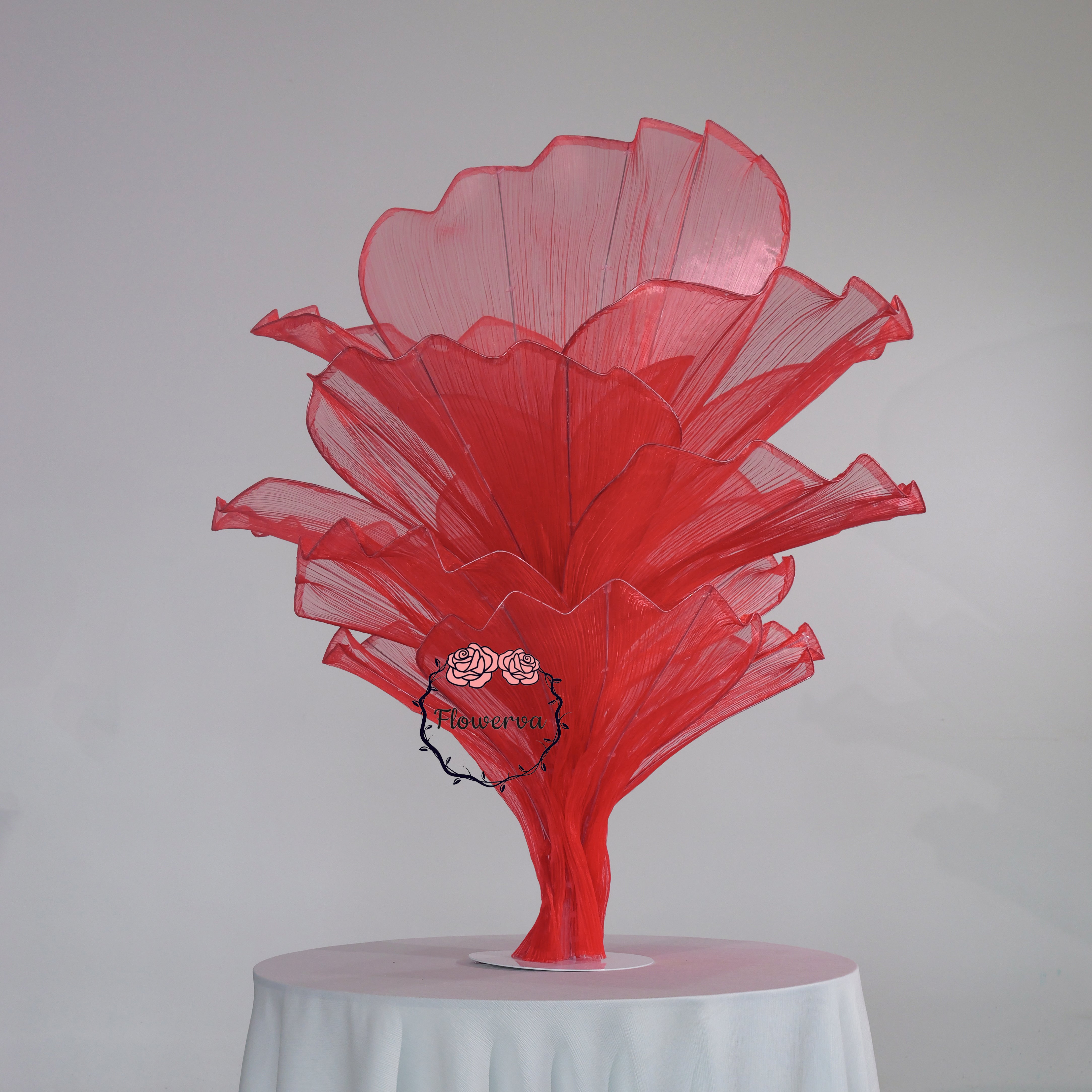 Flowerva Aesthetic Wedding Art Installation Red Vintage