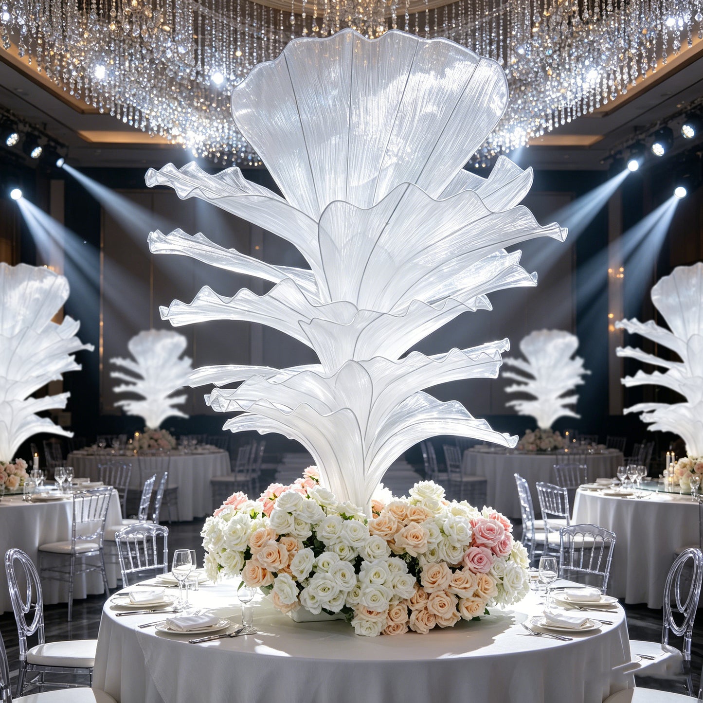 Flowerva Height Fabric Table Flower Wedding Decor(Without Flowers)