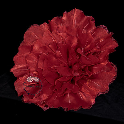 Flowerva Luminous Ruffle Core Fabric Flower