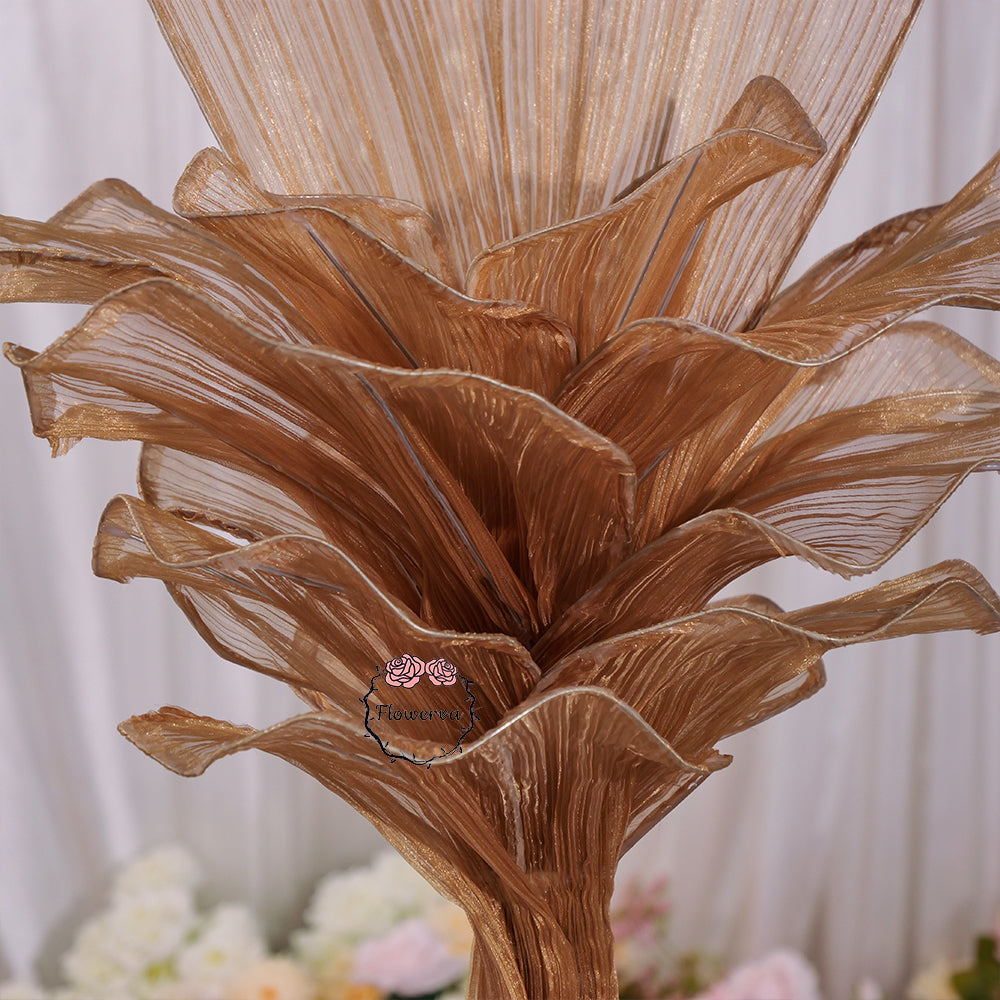 Flowerva Brown Table Flower Wedding Decoration (With Base)
