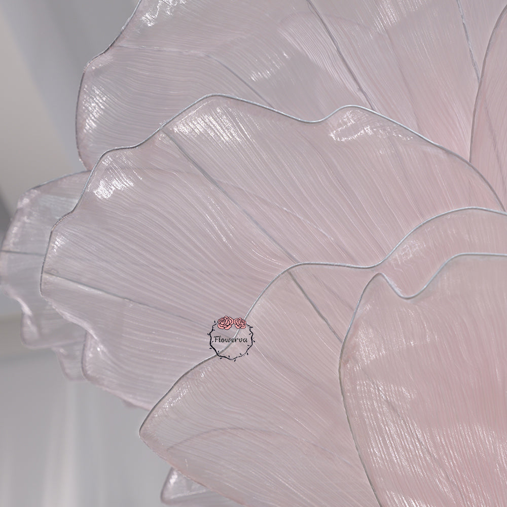 Flowerva Light Pink Table Flower Wedding Decoration (With Base)