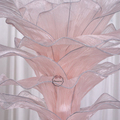 Flowerva Light Pink Table Flower Wedding Decoration (With Base)