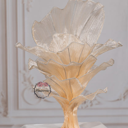 Flowerva Yellow Skin Table Flower Wedding Decoration (With Base)