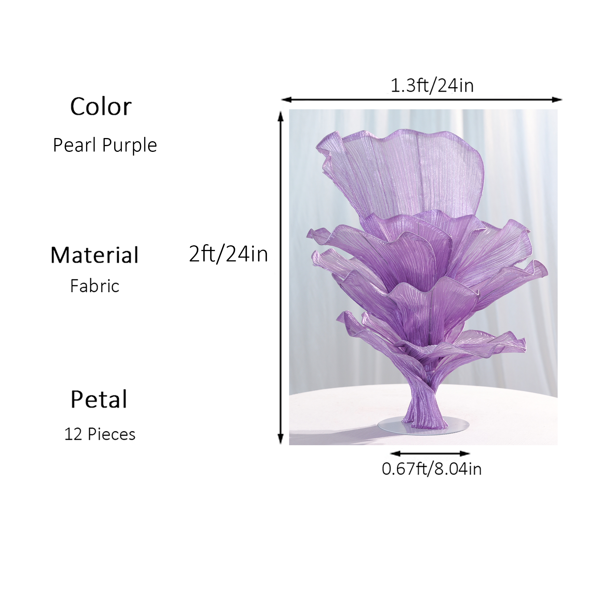 Flowerva Amethyst Wedding and Home Art Decoration