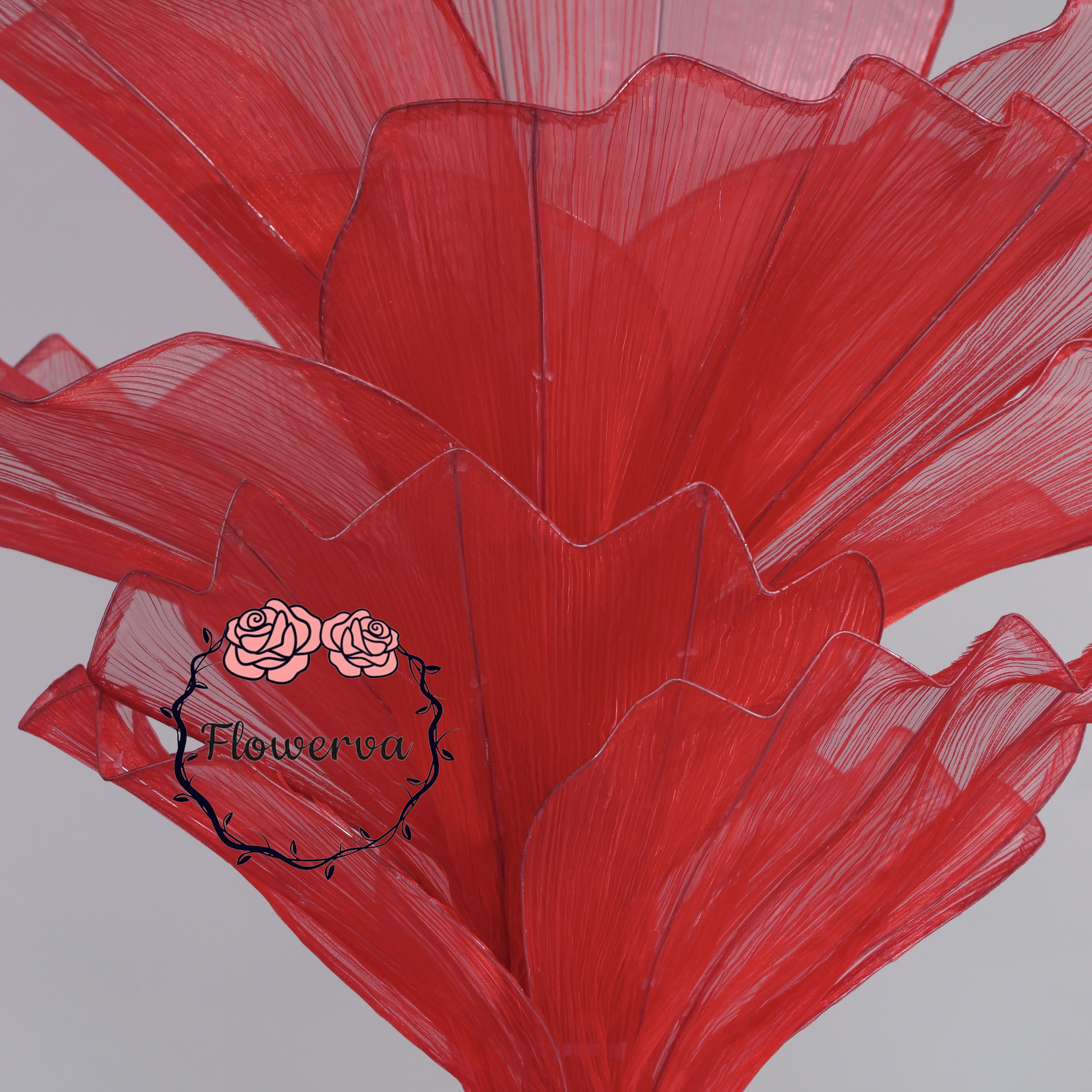Flowerva Aesthetic Wedding Art Installation Red Vintage