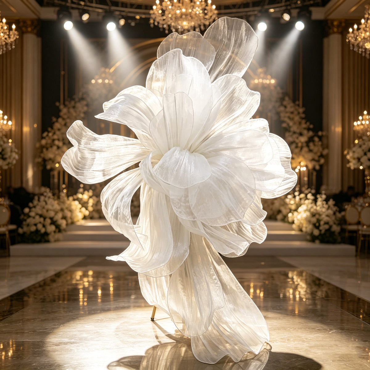Flowerva Cloud Veil Oversized Statement  Bloom