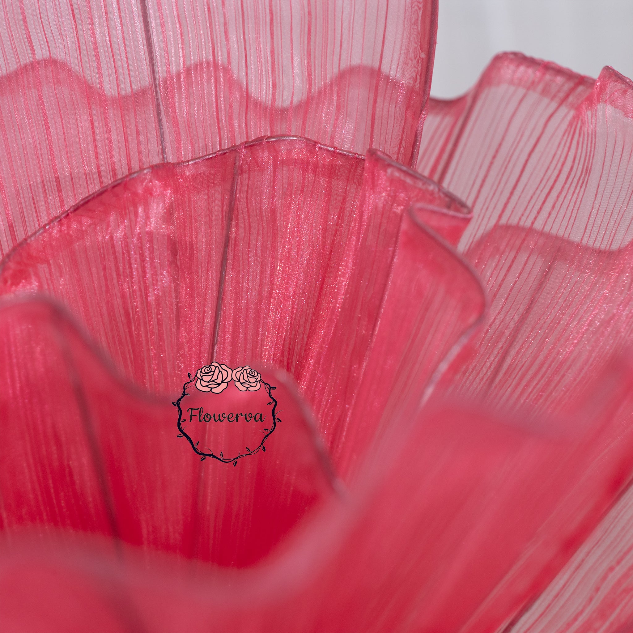 Flowerva Rose Red Table Flower Wedding Decoration (With Base)