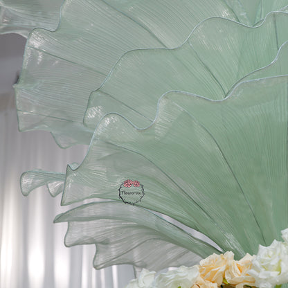 Flowerva Light Green Table Flower Wedding Decoration (With Base)