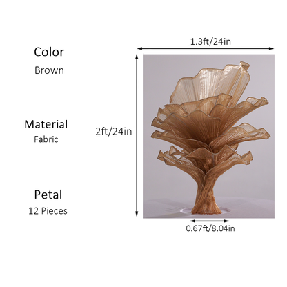 Flowerva Table Flower Wedding Decoration Brown