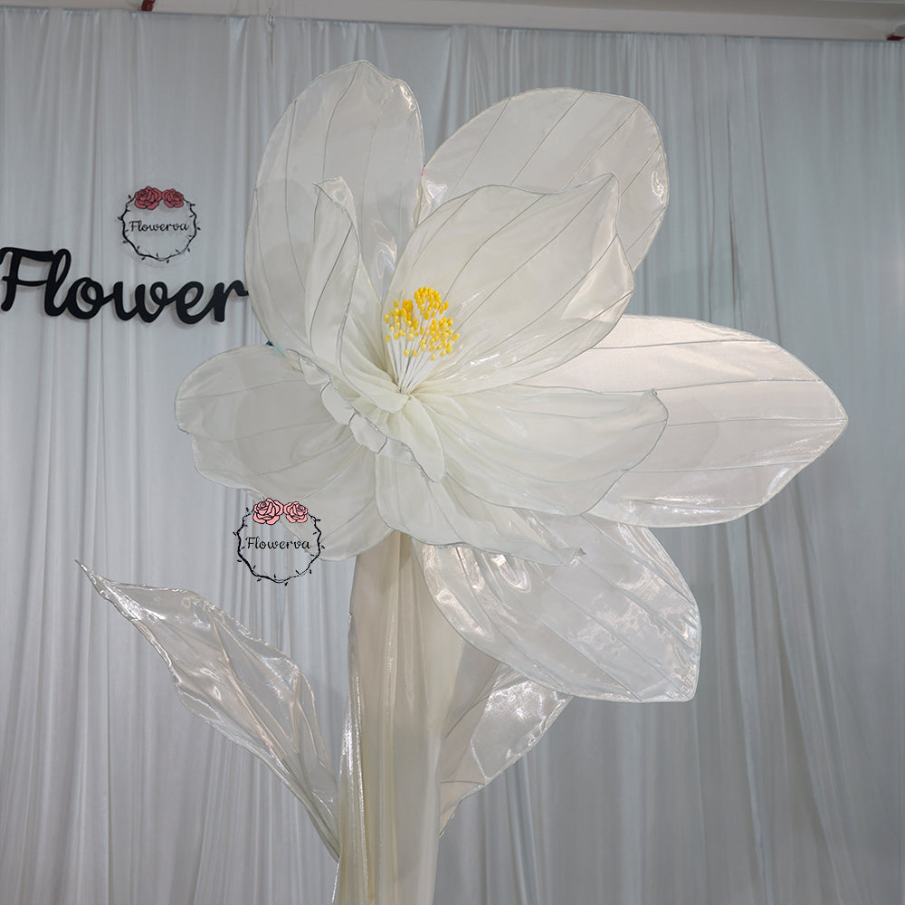 Flowerva Silk Bloom Standing White Luminous Floral Decor
