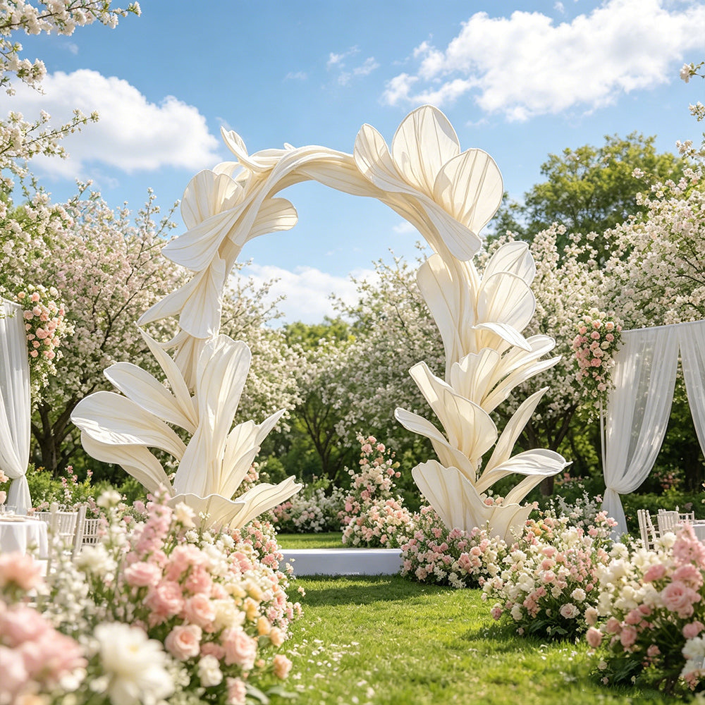 Flowerva Sculptural Petal Arch Wedding Decoration