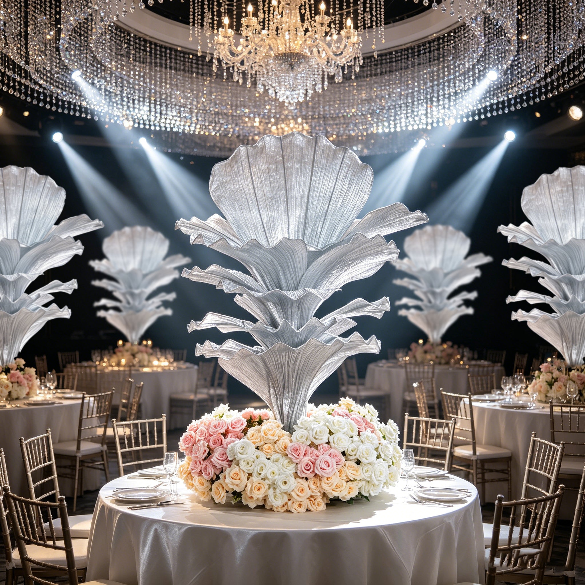 Flowerva Height Fabric Table Flower Wedding Decor(Without Flowers)