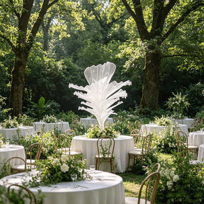 Flowerva Pure White Artistic Wedding Table Decorations