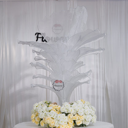 Flowerva Pure White Artistic Wedding Table Decorations