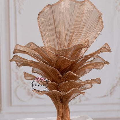 Flowerva Brown Table Flower Wedding Decoration (With Base)