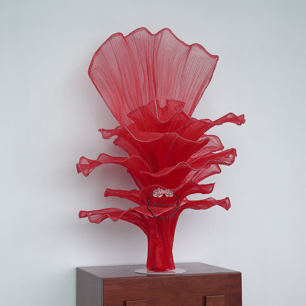 Flowerva Aesthetic Wedding Art Installation Red Vintage