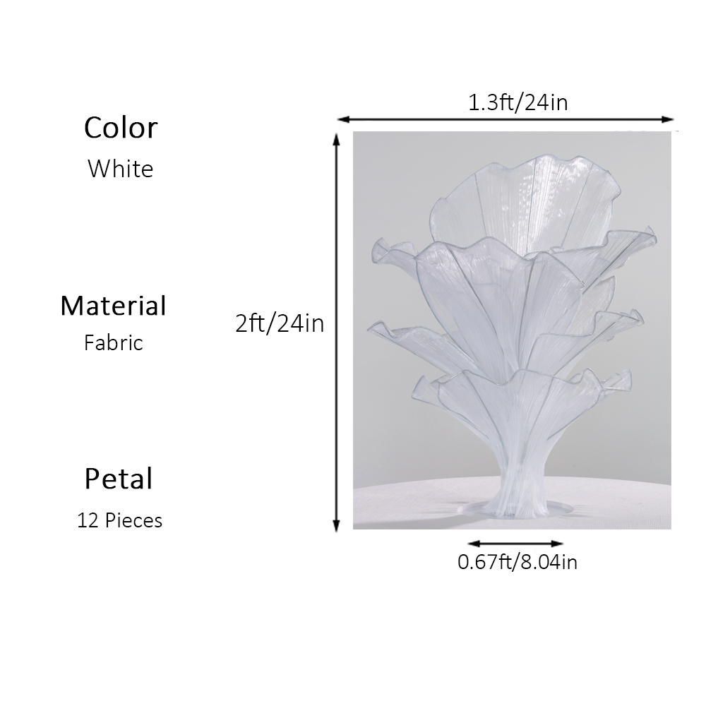 Flowerva Height Fabric Table Flower Wedding Decor(Without Flowers)