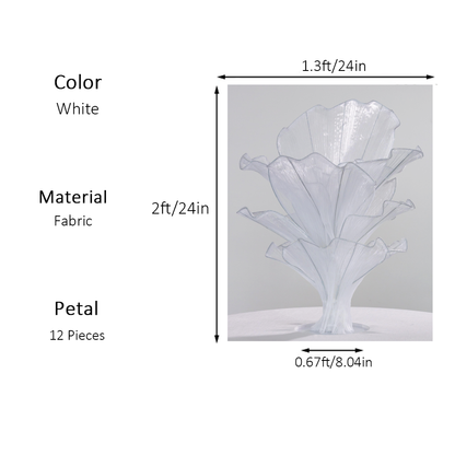 Flowerva Height Fabric Table Flower Wedding Decor(Without Flowers)