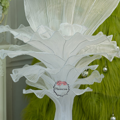 Flowerva Pure White Artistic Wedding Table Decorations