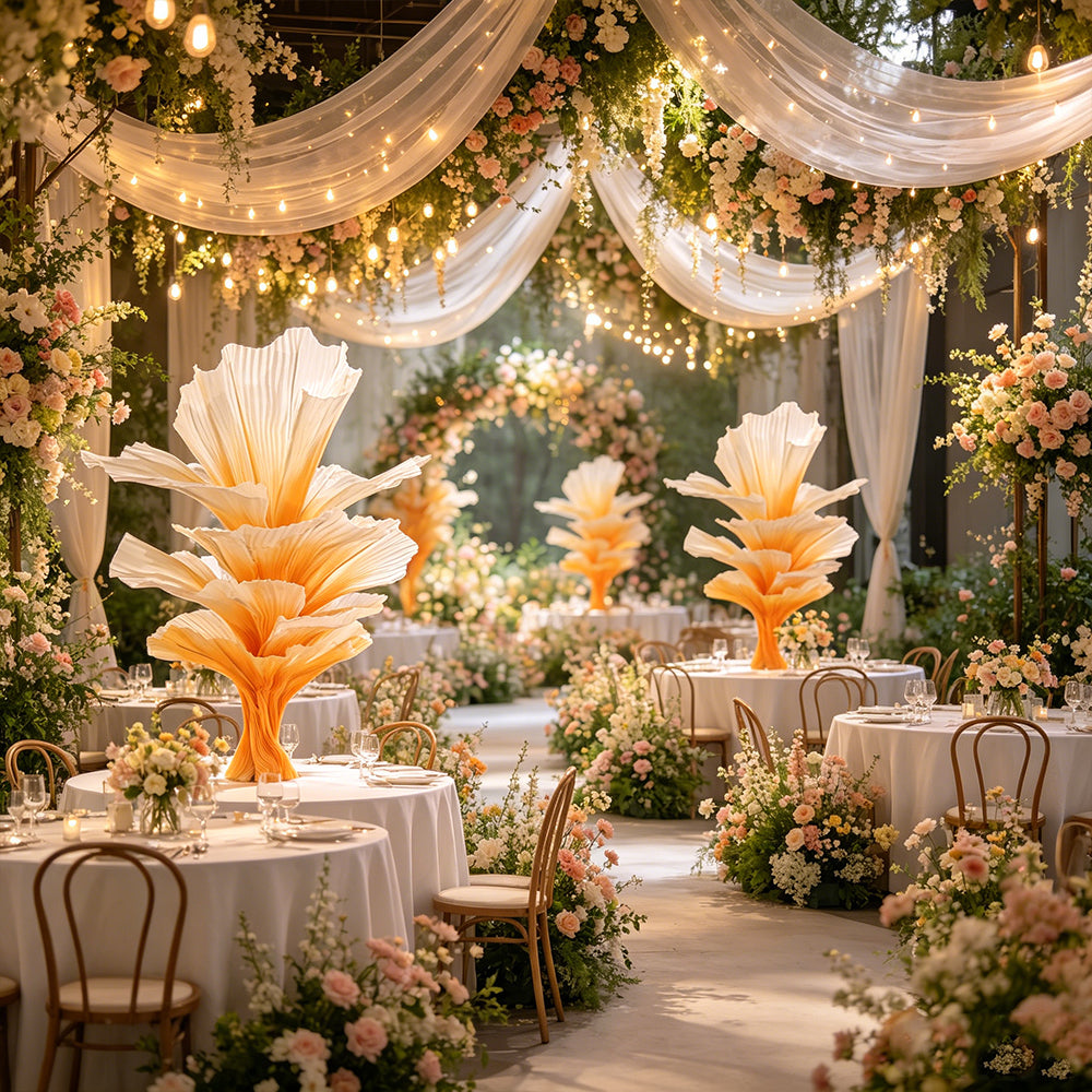 Flowerva "Romantic Light" Table Flower Wedding Decoration/Home Decor