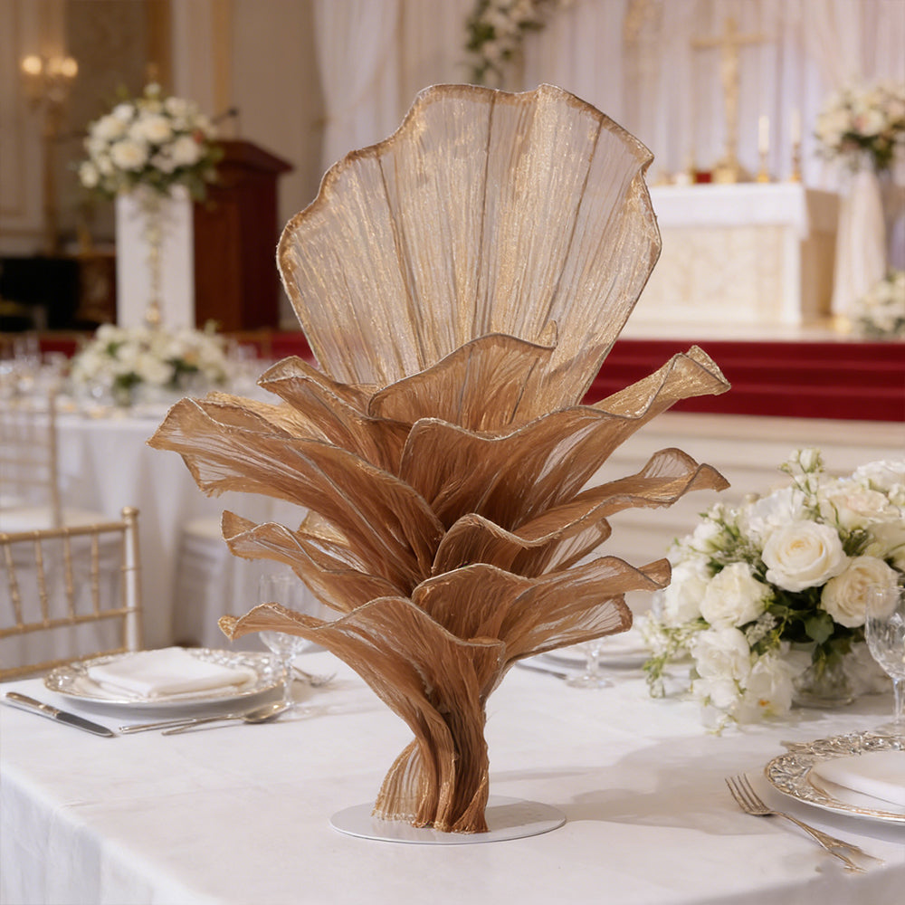 Flowerva Brown Table Flower Wedding Decoration (With Base)